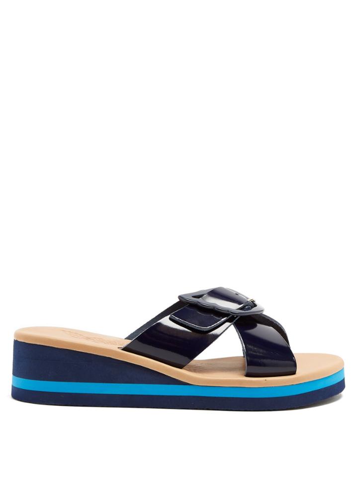 Ancient Greek Sandals Thais Patent Leather Sandals