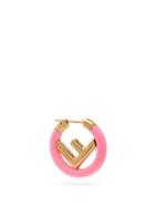 Matchesfashion.com Fendi - F Is Fendi Single Hoop Earring - Womens - Pink