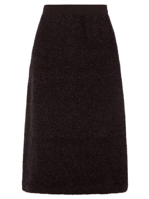 Matchesfashion.com Sara Lanzi - A Line Tinsel Skirt - Womens - Black