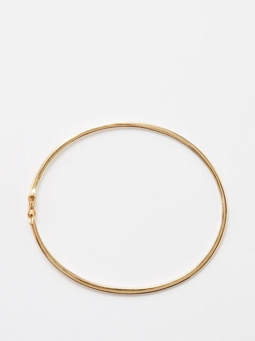 Mateo - Hinged 14kt Gold Bracelet - Mens - Yellow Gold