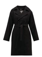 Matchesfashion.com A.p.c. - Bakerstreet Belted Wool Blend Trench Coat - Womens - Black