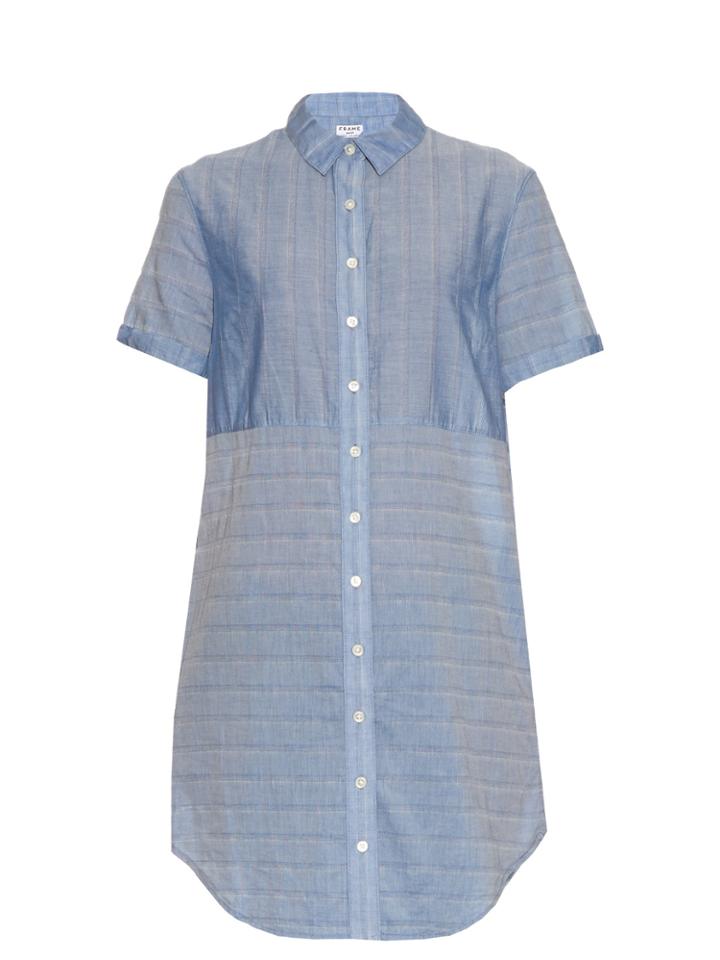 Frame Short-sleeved Cotton Shirtdress