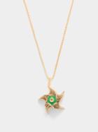 Bottega Veneta - Star Enamel & Gold-tone Necklace - Mens - Green Gold