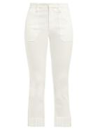Matchesfashion.com Chlo - Frayed Hem Straight Leg Jeans - Womens - White