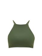 Matchesfashion.com Jade Swim - Nova Halterneck Bikini Top - Womens - Dark Green