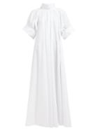 Matchesfashion.com The Row - Alba Cotton Poplin Maxi Dress - Womens - White