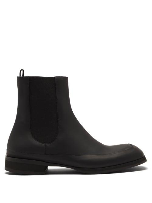 Ladies Shoes The Row - Garden Rubber And Leather Chelsea Boots - Womens - Black