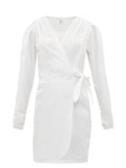 Matchesfashion.com Sir - Blair Cotton Poplin Mini Wrap Dress - Womens - White