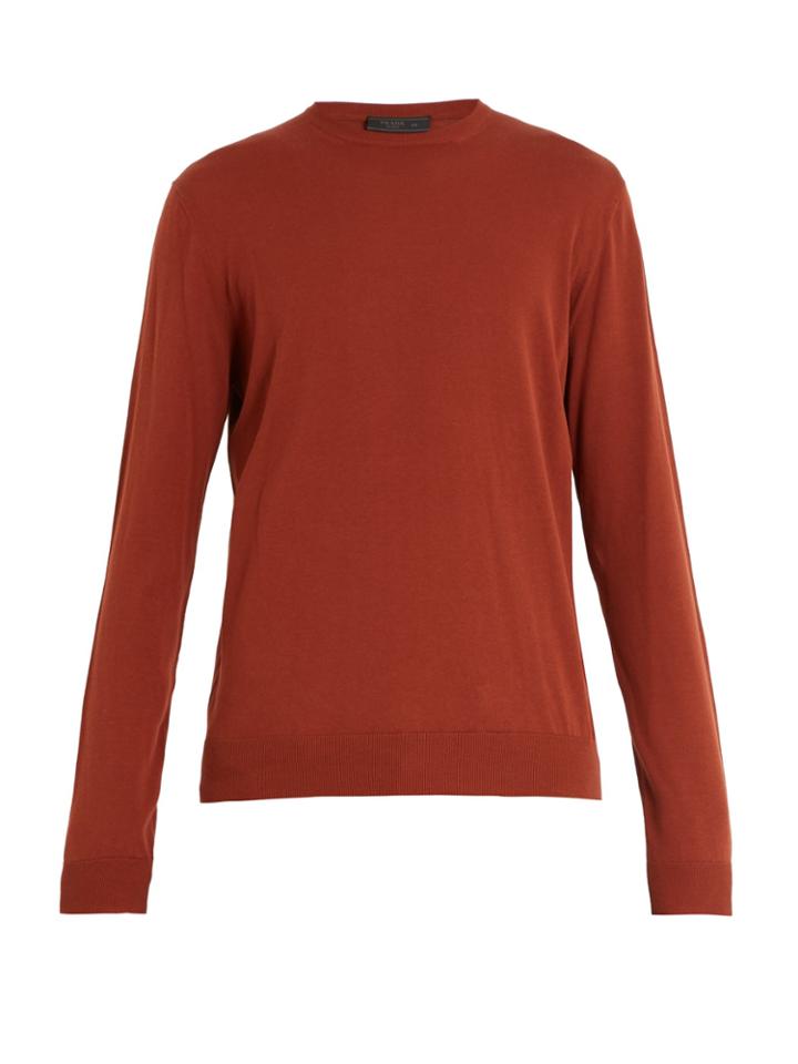 Prada Crew-neck Cotton Sweater
