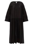 Matchesfashion.com Totme - Alassio Cotton-blend Voile Dress - Womens - Black