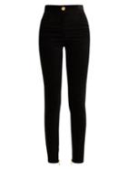 Matchesfashion.com Balmain - High Rise Velvet Trousers - Womens - Black
