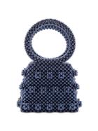 Matchesfashion.com Shrimps - Dante Faux Pearl Bag - Womens - Navy