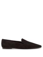 Matchesfashion.com The Row - Minimal Suede Loafers - Womens - Black