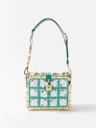Dolce & Gabbana - Dolce Box Flower-crochet Shoulder Bag - Womens - Green White