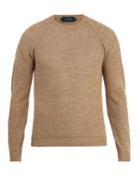 Zanone Crew-neck Linen-cotton Knit Sweater