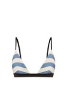 Matchesfashion.com Solid & Striped - The Morgan Striped Bikini Top - Womens - Blue Multi