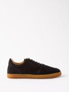 Brunello Cucinelli - Panelled Suede Trainers - Mens - Blue