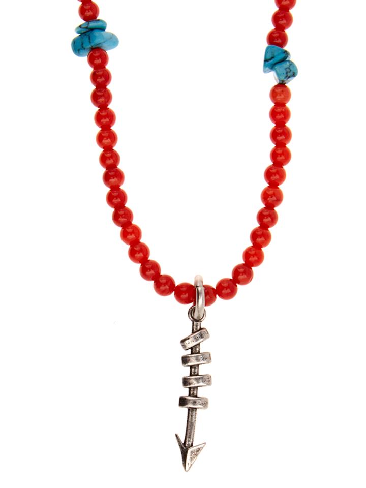 Valentino Arrow-pendant Bead Necklace
