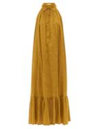 Matchesfashion.com Mes Demoiselles - Elvira Spread-collar Cotton-muslin Dress - Womens - Brown