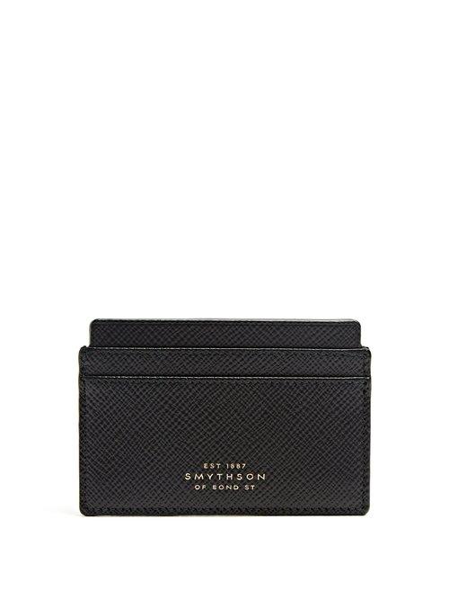 Matchesfashion.com Smythson - Panama Grained Leather Cardholder - Mens - Black