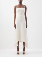 Stella Mccartney - Crystal-embellished Stretch-cady Midi Dress - Womens - Cream