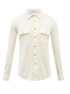 Brunello Cucinelli - Patch-pocket Wool-blend Knitted Shirt - Mens - Cream