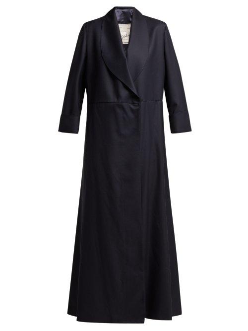 Matchesfashion.com Giuliva Heritage Collection - Angelica Double Breasted Wool Blend Coat - Womens - Dark Blue