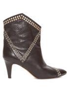 Matchesfashion.com Isabel Marant - Demka Metal-eyelet Leather Boots - Womens - Black