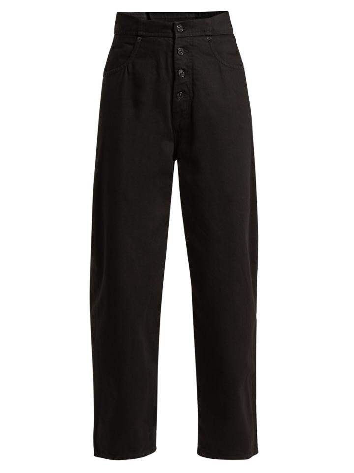 Mm6 Maison Margiela High-rise Exposed-button Jeans
