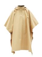 Matchesfashion.com Kassl Editions - Hooded Cotton-blend Gabardine Cape Coat - Womens - Beige