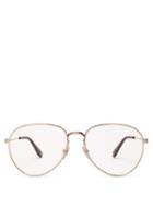 Matchesfashion.com Givenchy - Metal Aviator Glasses - Womens - Gold