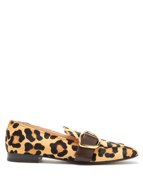 Matchesfashion.com Rupert Sanderson - Charmer Leopard Print Calf Hair Loafers - Womens - Leopard