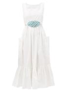 Matchesfashion.com Love Binetti - Simple Minds Tiered Cotton Dress - Womens - White