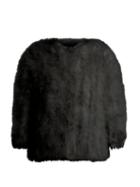 Matchesfashion.com Yves Salomon - Cropped Feather Embellished Jacket - Womens - Black
