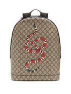 Matchesfashion.com Gucci - Kingsnake Gg Supreme Print Canvas Backpack - Mens - Brown Multi