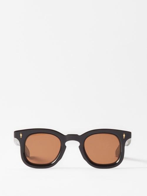 Jacques Marie Mage - Devaux Square Acetate Sunglasses - Womens - Brown Multi