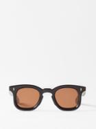Jacques Marie Mage - Devaux Square Acetate Sunglasses - Womens - Brown Multi