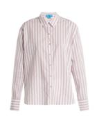 Matchesfashion.com M.i.h Jeans - Mini Striped Cotton Shirt - Womens - White Stripe