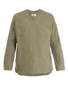 Matchesfashion.com The Lost Explorer - Dingo V Neck Linen Blend Shirt - Mens - Green