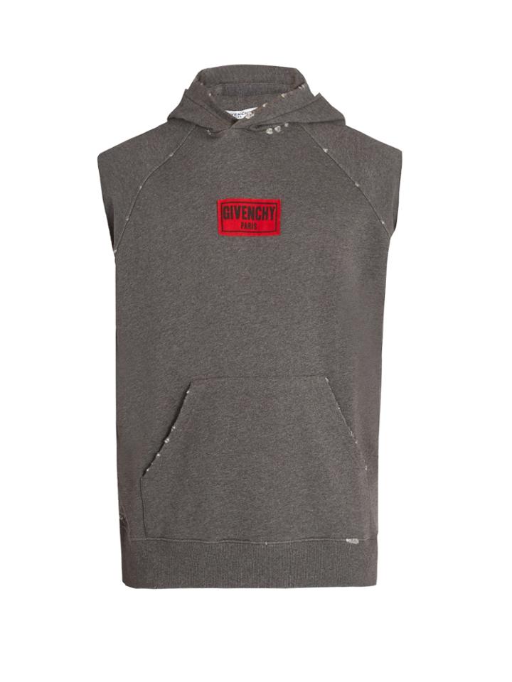 Givenchy Hooded Sleeveless Cotton Sweatshirt