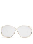 Matchesfashion.com Dior Eyewear - Stellaire2 Oversized Metal Sunglasses - Womens - Silver