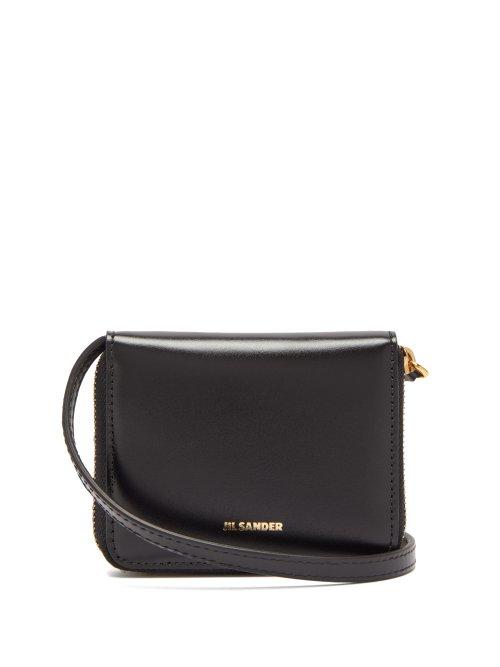 Matchesfashion.com Jil Sander - Leather Cross Body Wallet Bag - Womens - Black