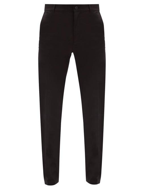 Matchesfashion.com Givenchy - Logo-piping Cotton-blend Chino Trousers - Mens - Black