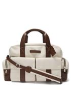 Mens Bags Brunello Cucinelli - Canvas And Leather Holdall - Mens - Cream