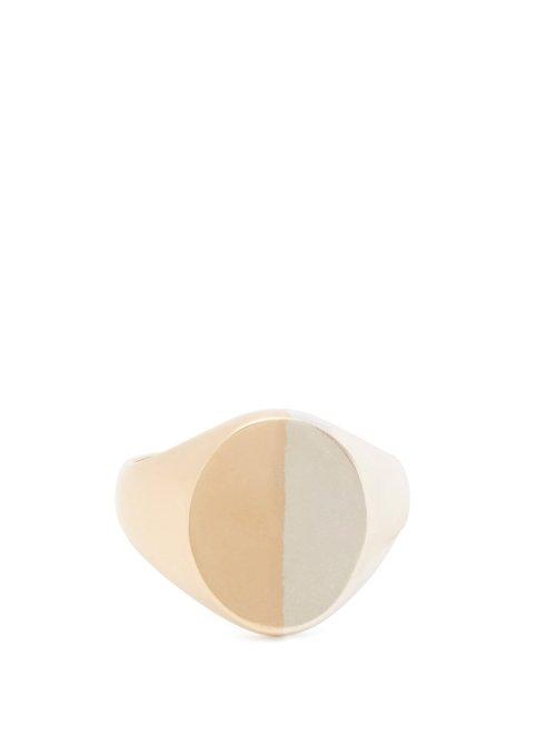 Matchesfashion.com Maison Margiela - Two Tone Silver Signet Ring - Mens - Silver Multi
