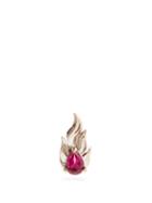 Matchesfashion.com Alan Crocetti - Gem In Heat Ruby & 18kt White-gold Single Earring - Mens - White Gold