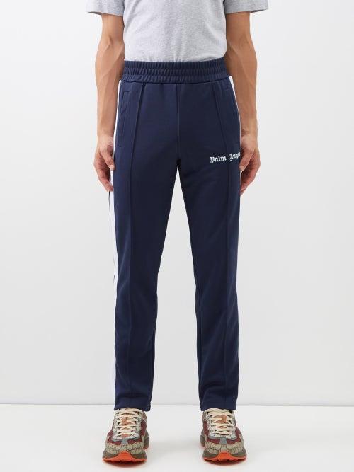 Palm Angels - Logo-print Jersey Track Pants - Mens - Navy