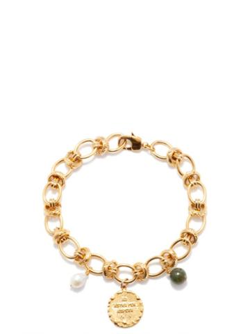 By Alona - Cielo Gold-plated Chain Anklet - Womens - Yellow Gold