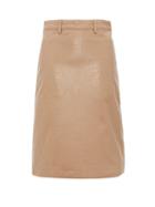 Matchesfashion.com Dodo Bar Or - Lolita Crocodile-effect Leather Skirt - Womens - Beige