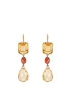 Matchesfashion.com Brigid Blanco - 18kt Gold, Citrine & Hessonite Drop Earrings - Womens - Orange